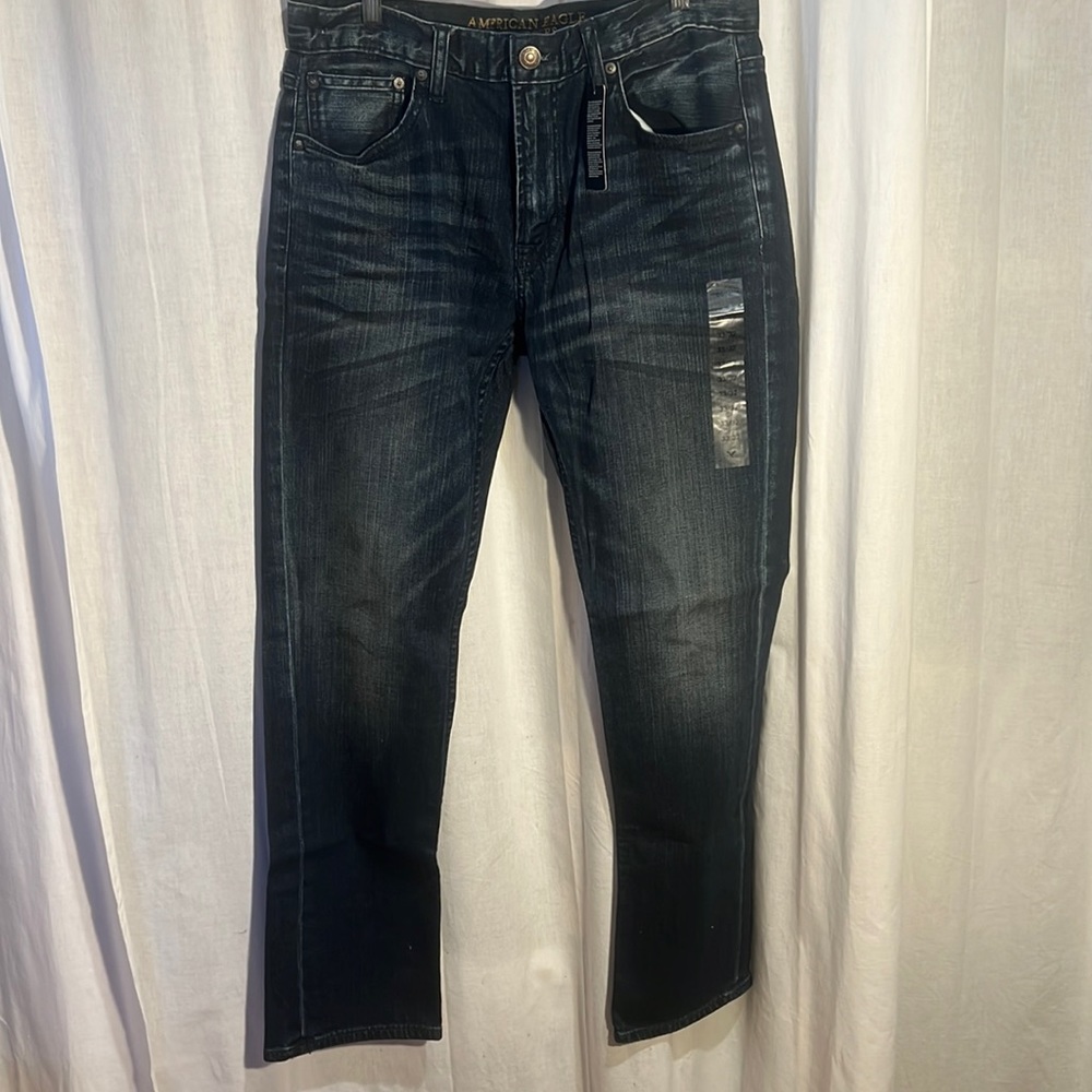 American Eagle Outfitters flex denim jeans-core flex/slim straight-33 x 32